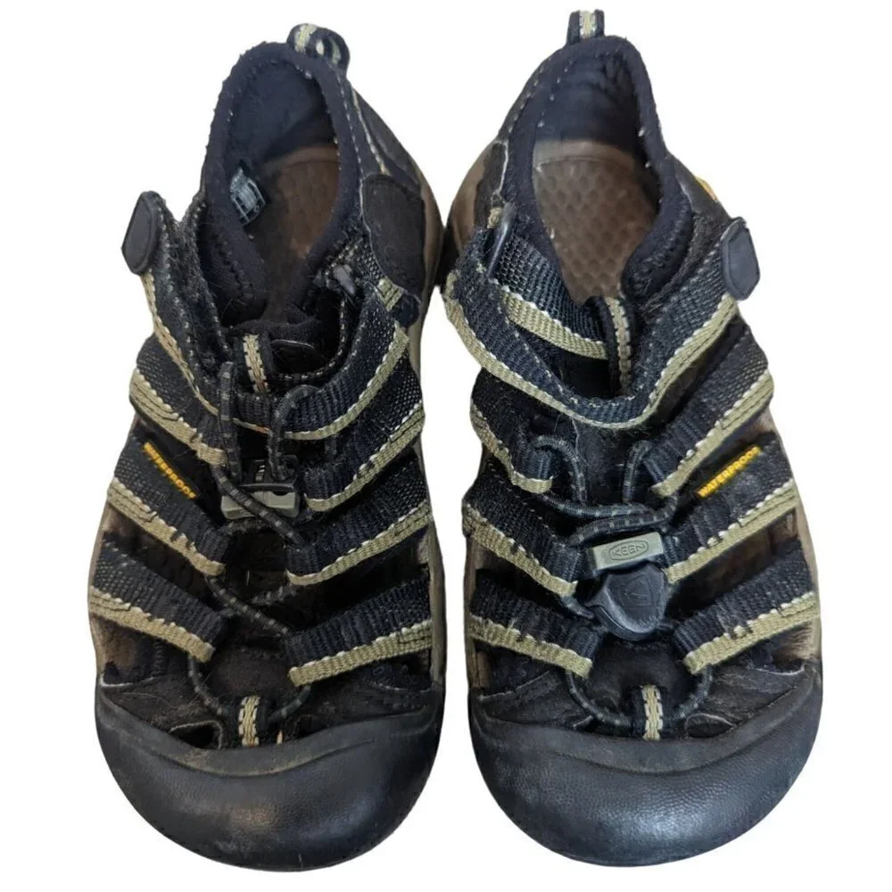 KEEN Kids Newport H2 Washable Footwear Sandals Black Brown Size 12